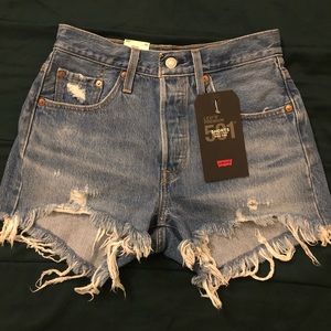 Levi’s 501 high rise Distressed Shorts